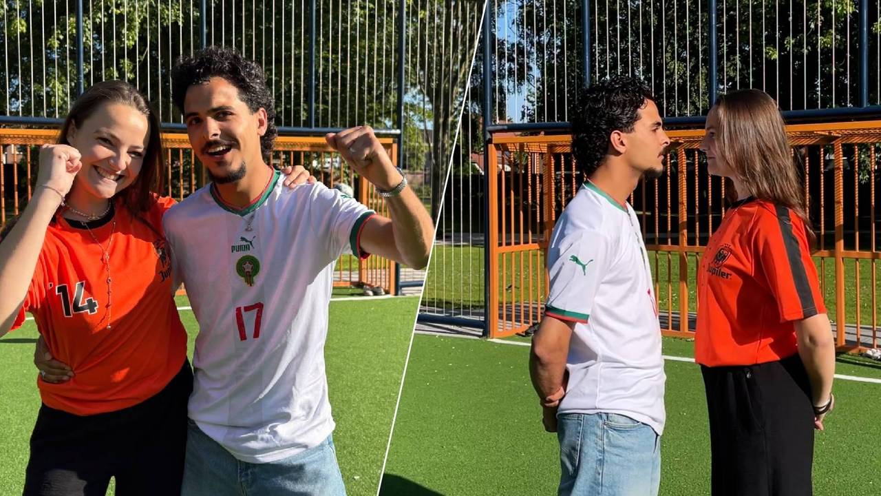 Hij voor Marokko, zij voor Oranje: Tilburgs stel verdeeld over WK-kraker
