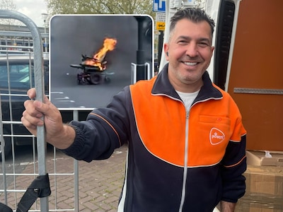 Pakketbezorger Hayder redde Paul (69) uit brandende rolstoel: ‘Ik schaamde me dat ik moest huilen’
