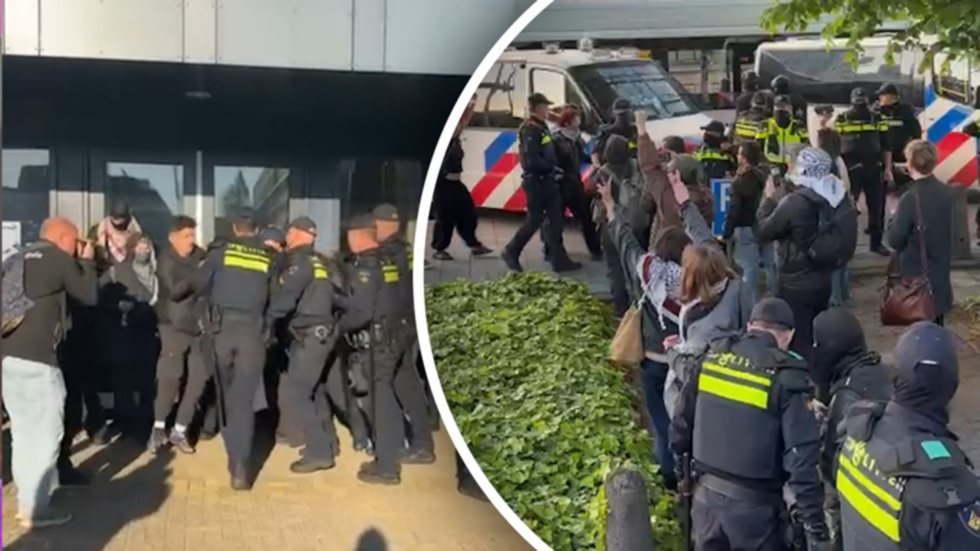 Politie veegt VU-panden leeg na bezetting pro-Palestijnse demonstranten