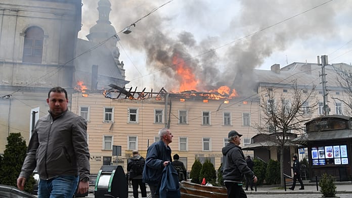 Russian drone strike damages historic center of Lviv, Ukraine