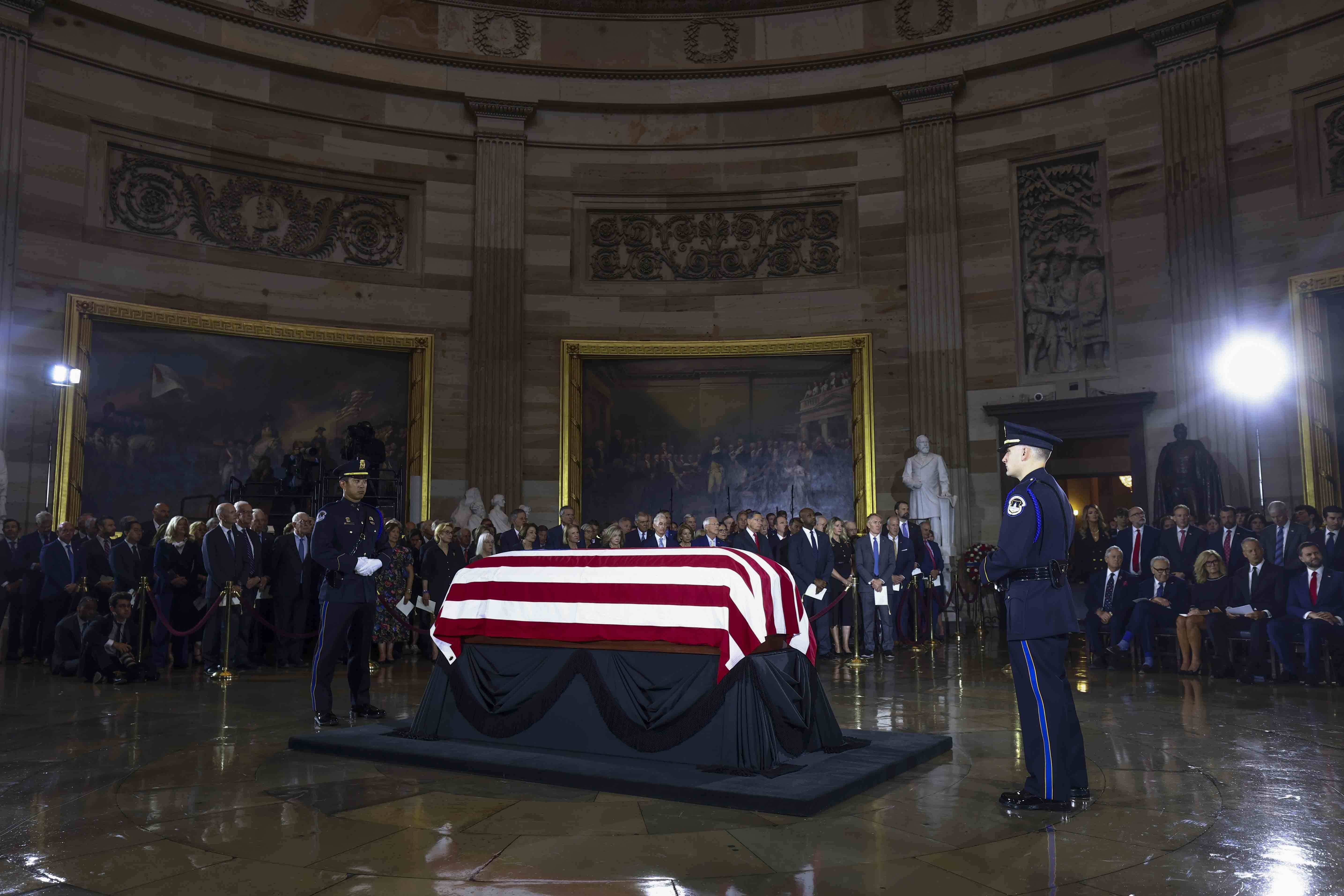 Leaders gather in Washington to pay their final tributes to Lindsey Graham