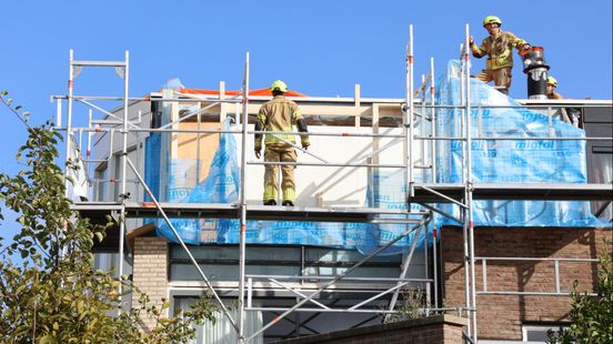 Schade door storm Amy: brandweer in actie op daken, wateroverlast op vliegveld
