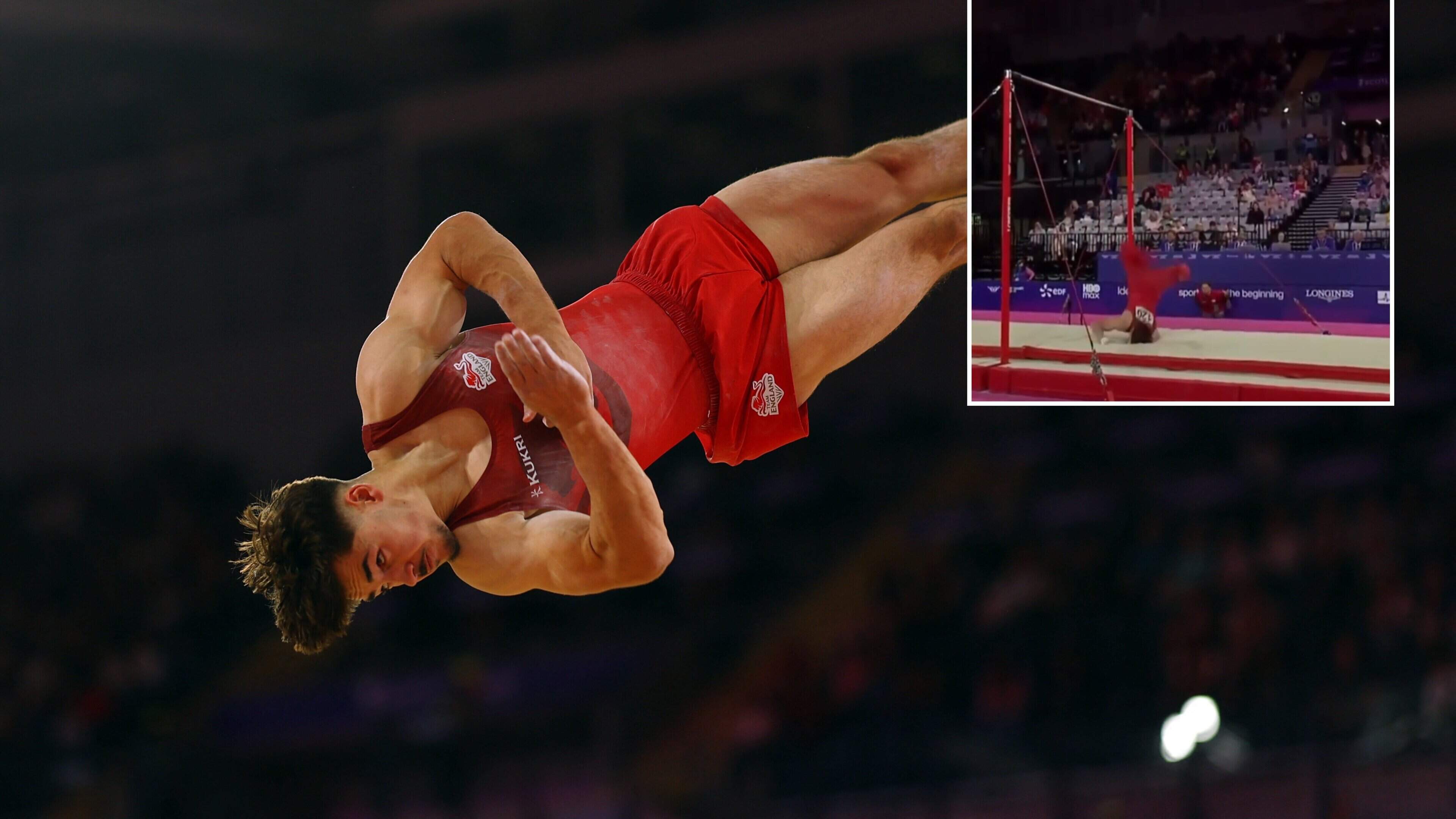 Een klein wonder: turner Gabriel Langton (19) houdt slechts lichte blessures over aan horrorval op Commonwealth Games