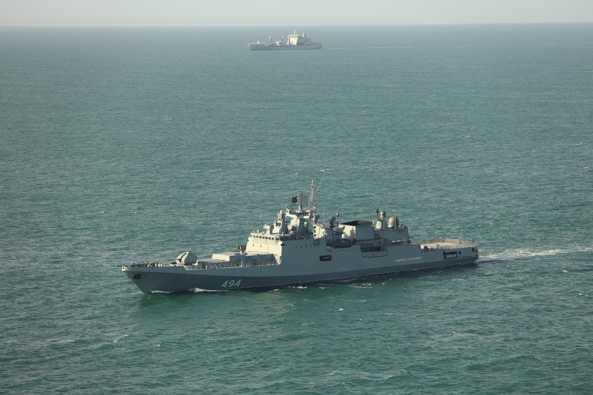 Russian warship fires warning shot at UK-registered yacht that came near it in English Channel