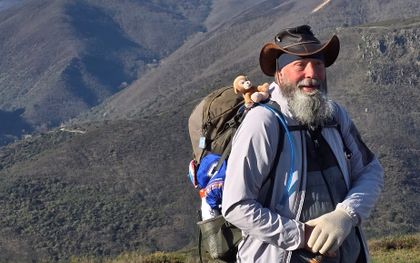 Urker Meindert Schreuder liep naar Santiago de Compostela, niet één keer, maar tot drie keer toe