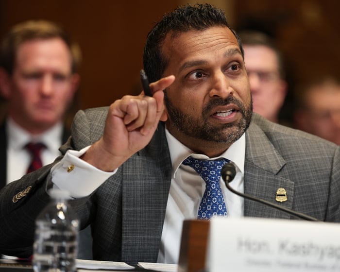 FBI chief Kash Patel spars with top Democrat over allegations of excessive drinking on the job – US politics live