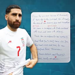 Iran laat briefje achter na duel met België: 'L.A., bedankt voor de gastvrijheid'