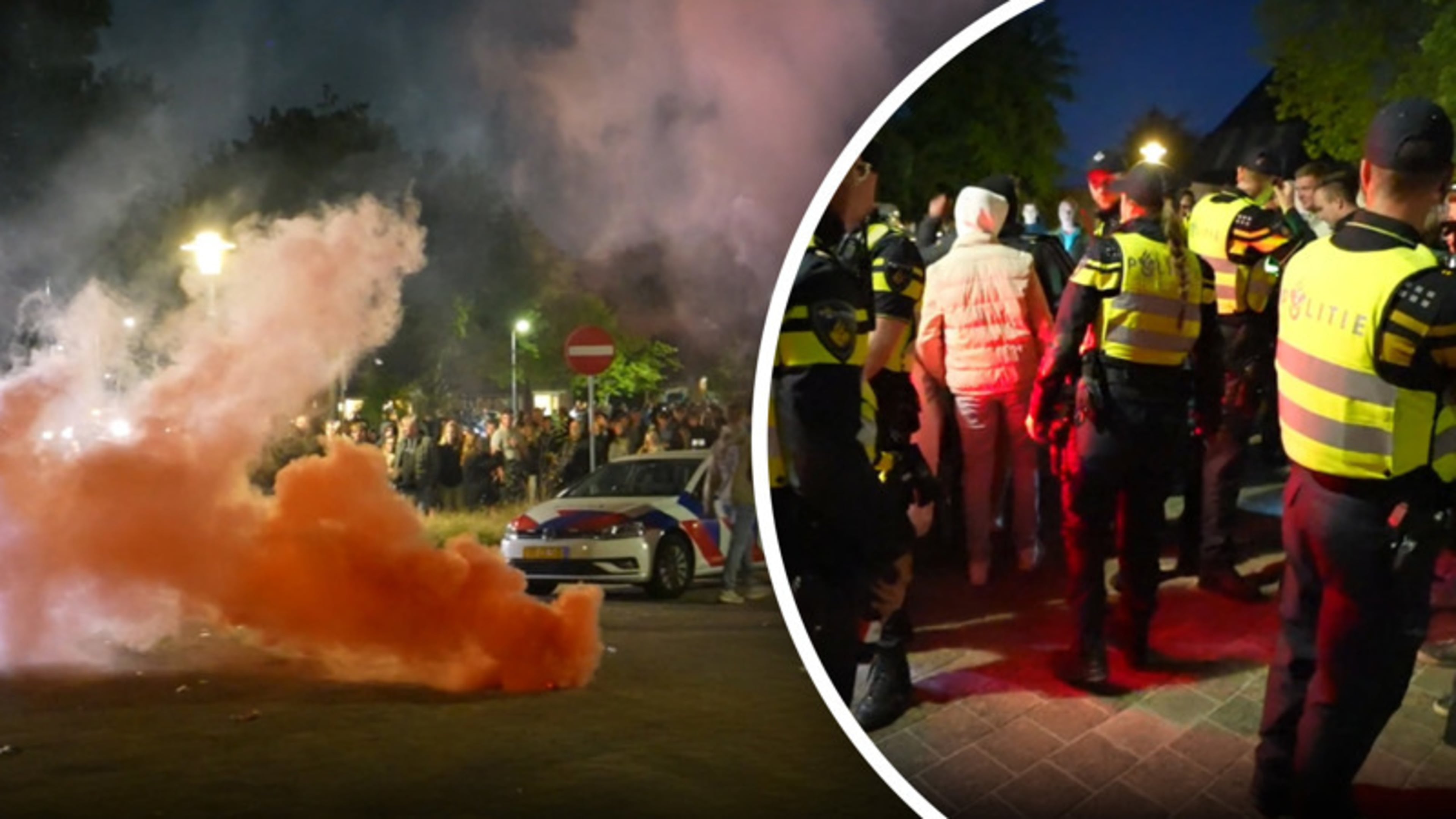Beelden: ME grijpt in bij uit de hand gelopen azc-protest in Kesteren
