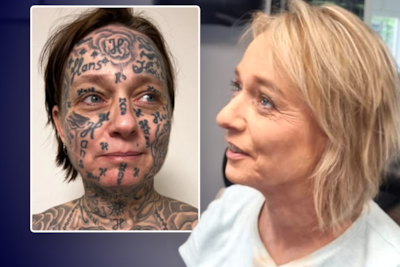 Joke (52) over haar ex die zijn naam 250 keer op haar lichaam tatoeëerde: ‘Ik moest 24/7 aan seks met hem denken’