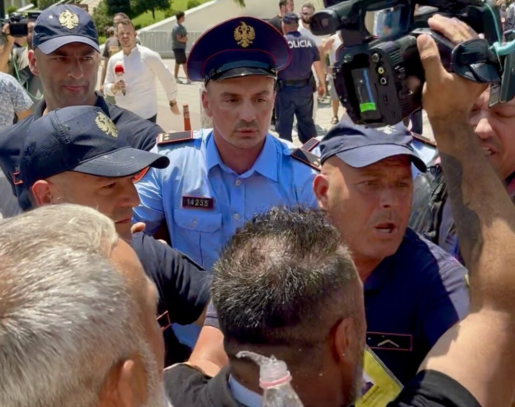 Protesters and police clash in Albania on day after MEPs visit