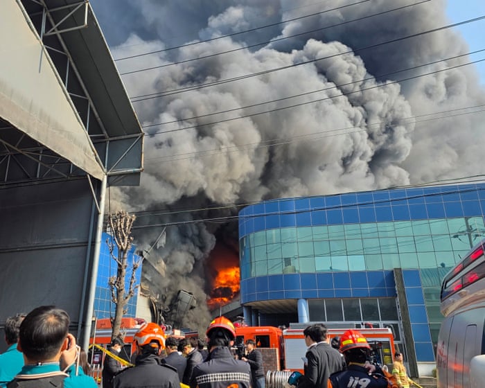 At least 14 people killed in fire at South Korean car parts factory