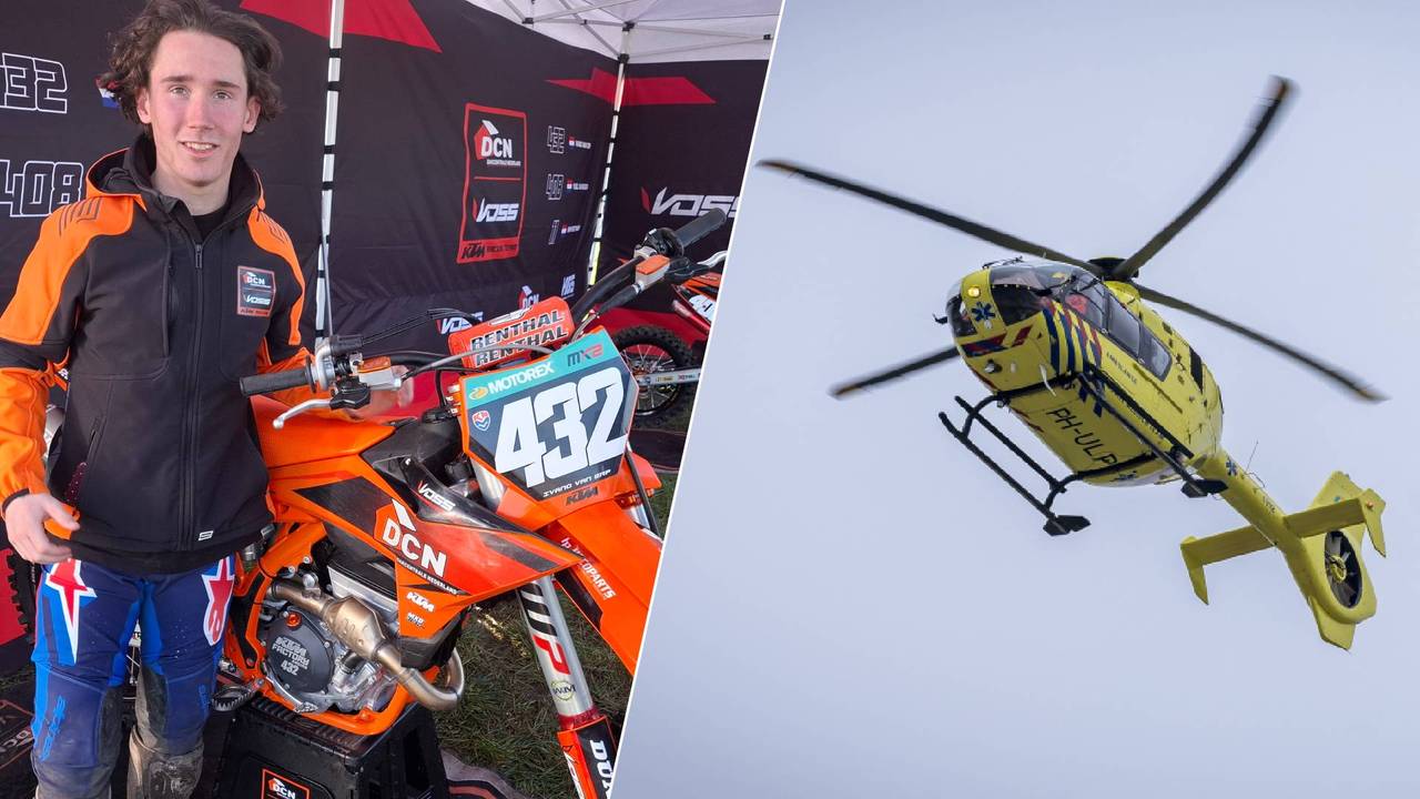 Motorcrosser Ivano van Erp zwaargewond na val, traumaheli ingezet